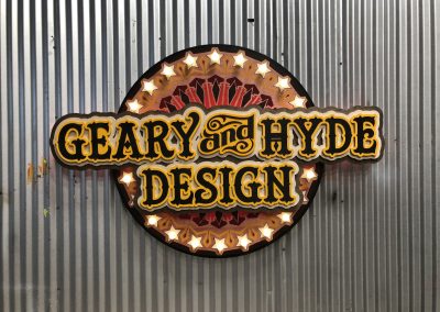 Geary and Hyde CNC Shop Sign